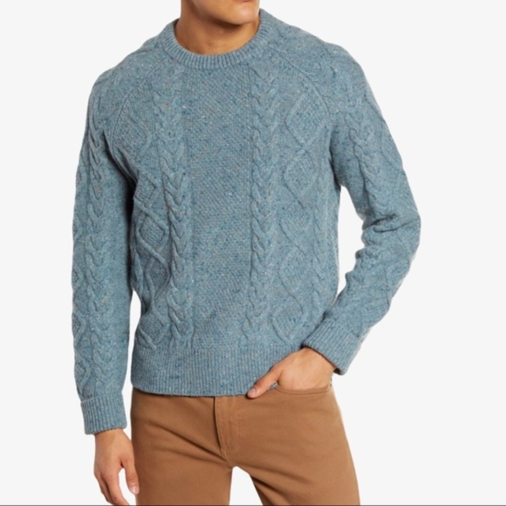 Madewell Cable Knit Fisherman Sweater XL